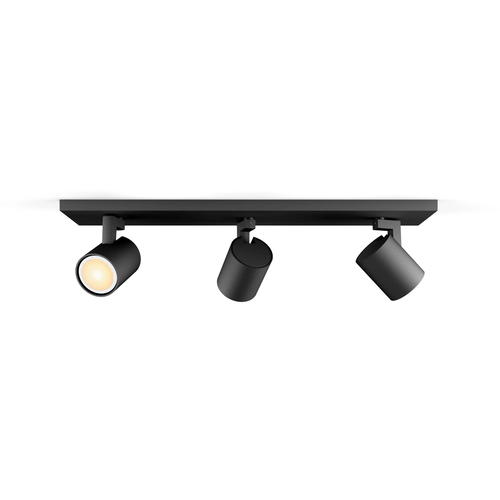 Philips Hue Runner opbouwspot White Ambiance - 3 Spots - Zwart + Dimmer