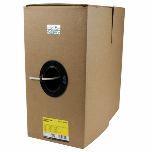 1000 FT. GRAY UTP CAT6 CABLE FOR 10 GIGABIT NETWORKS - HIGH-QUALITY COPPER CONDU