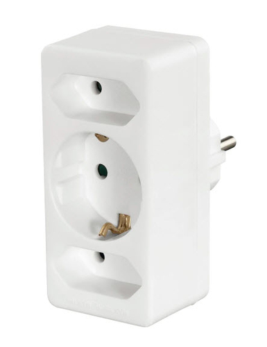 Product image: Hama 00108844 power plug adapter Type F Universal White