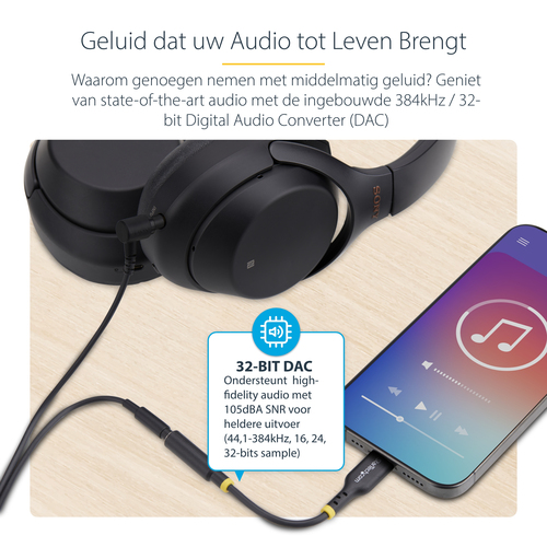 StarTech.com USB-C Audio Adapter to 3.5mm TRRS Jack, Headphone Aux Dongle - Adapter USB-C naar koptelefoonstekker, afbeelding 6