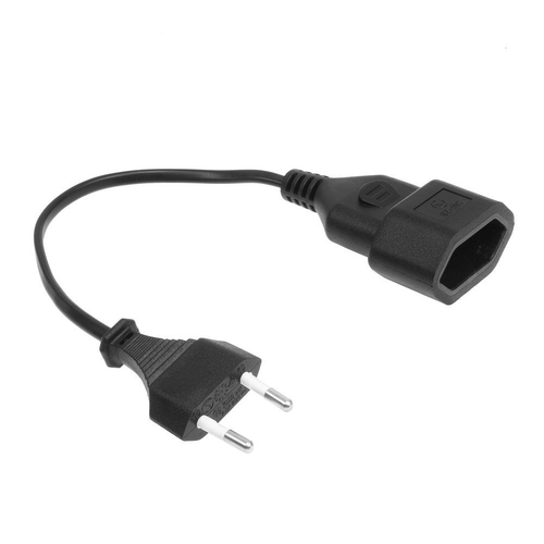 POWERCORD EURO EXT BK 0.2M. 1 stk, afbeelding 2
