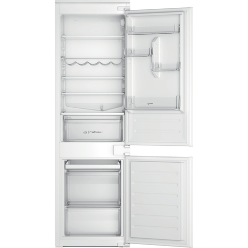Indesit Push&Go INC18D011B1 70/30 Integrated Fridge Freezer - Sliding Hinge, White - image 2