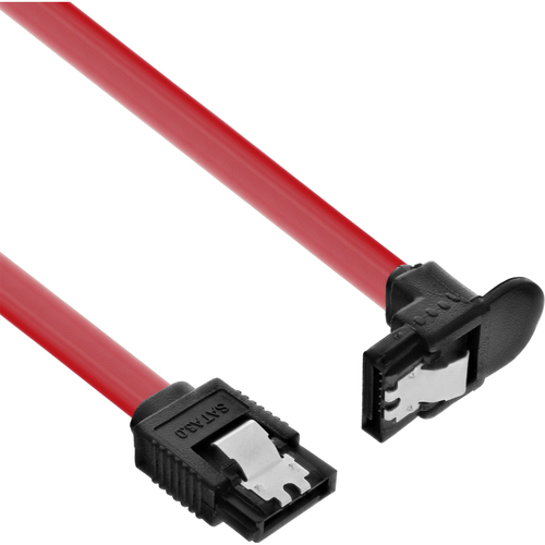 Product image: InLine SATA 6Gb/s Cable with latches angled 0.5m