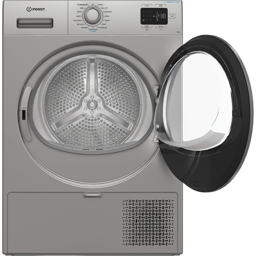 Indesit CYSD82DSSUK 8kg Heat Pump Condenser Dryer in Silver A Rated St - image 3
