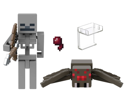 Minecraft 3.25' CORE FIGURE 2-PACK Skeleton Spider Jockey