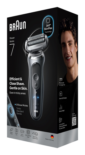 Braun Series 7 Electric Shaver 72-G1200s – Flexible Electric Foil Shaver for Men, Wet & Dry, Green, New - image 3