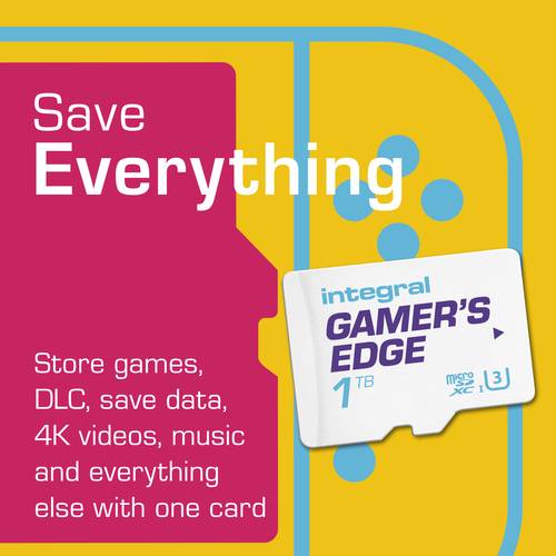 Integral 1TB MICRO SD CARD UHS-1 U3 4K CL10 V30 A1 GAMERS EDGE CARD FOR NINTENDO SWITCH UP TO 180MBS READ 150MBS WRITE – image 3