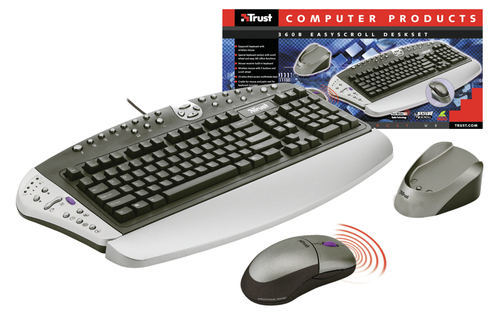 Trust Toetsenbord en muis 360B PS/2 klaviatuur Raadioside
