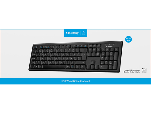 Sandberg USB Wired Office Keyboard ICE – image 2