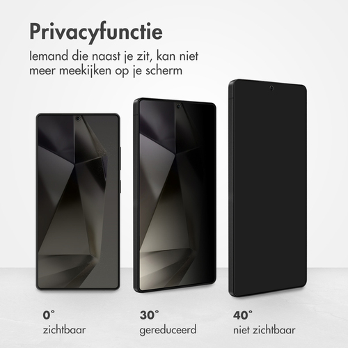 Accezz Gehard Glas Privacy Screenprotector Samsung Galaxy S25 Ultra, afbeelding 3