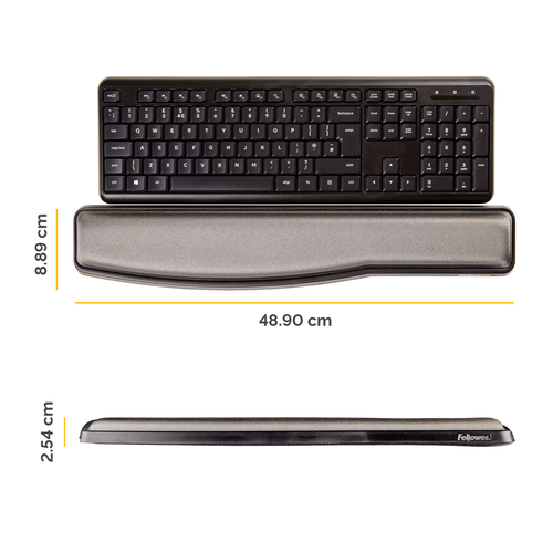 Fellowes Height Adjustable Gel Keyboard Wrist Rest Graphite - 9374201 - image 2
