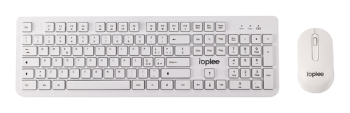 IOPLEE 361G keyboard Mouse included Universal RF Wireless QWERTY White – image 1