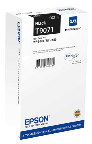 Epson T9071 Black Ink Cartridge 202ml - C13T907140