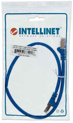 Intellinet Patchkabel RJ45 S/FTP Cat6 koper LSOH 0,5m blauw, afbeelding 5