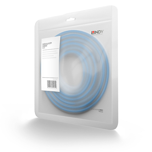 LINDY 0.3m CAT6 U/UTP Snagless Gigabit Network Cable. Blue, afbeelding 2