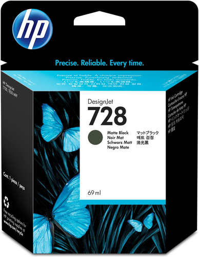 Cartucho HP 728 Negro Mate 69ml F9J64A - Hewlett Packard