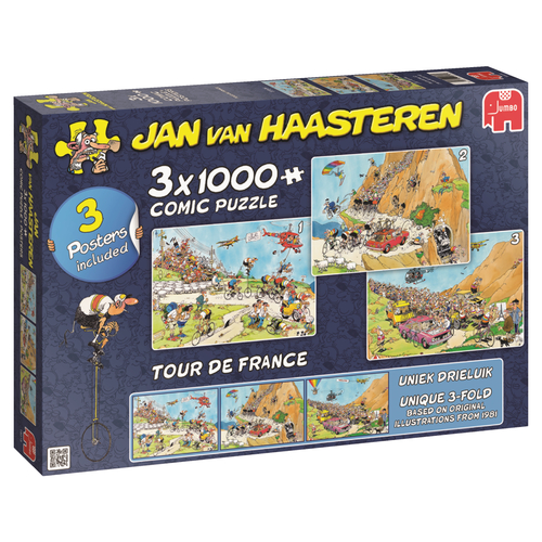 Jan van Haasteren Tour de France triptych 1000 pieces