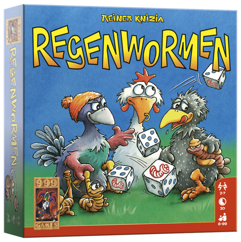 999 Games Regenwormen Galda spēle Lauciņu spēle