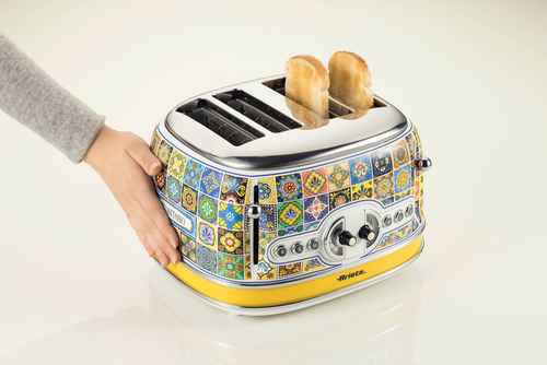 Ariete Positano 0156/0P 4-Slice Toaster - Yellow & Blue, Blue,Silver/Grey,Yellow - image 5
