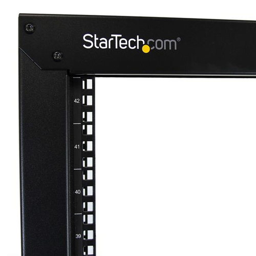 StarTech.com 2 Post Server Rack mit Rollen - stabile Stahl konstruktion - 42HE - 300,22 kg Maximale Gewichtskapazität - 30