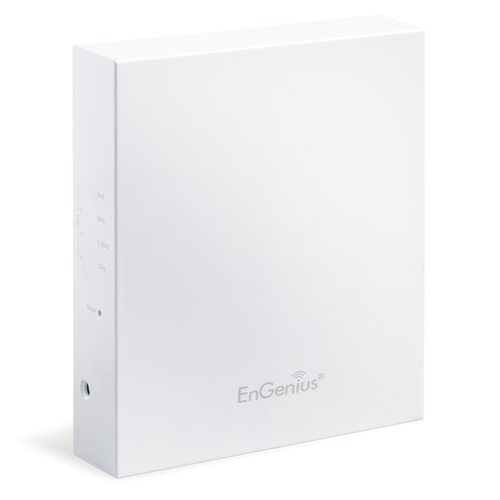 EWS500AP Punto de Acceso para Pared en 24 GHzMIMO 2x2 Hasta 300 Mbps 4 Puertos uno con Salida PoE 100 mW de Potencia EWS500AP