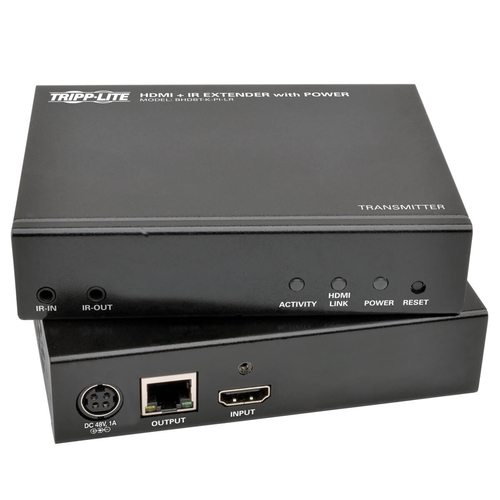 Tripp Lite HDBaseT HDMI Over Cat5e Cat6 Cat6a Extender Kit with Power / IR Control 4K x 2K @ 24/30Hz 100m 328ft BHDBT-K-PI-LR UPC 037332186942 - BHDBT-K-PI-LR