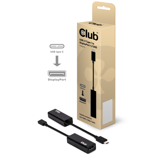CLUB3D USB 3.1 Type C to DisplayPort1.2 UHD Adapter