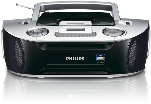 Philips AZ1832B/12 garso kolonėlių komplektas namams 2 W Juoda, Sidabras