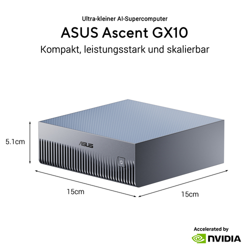 ASUS Ascent GX10 GX10-GG0026BN GB10 128 GB LPDDR5x-SDRAM 2 TB SSD Mini PC Grey