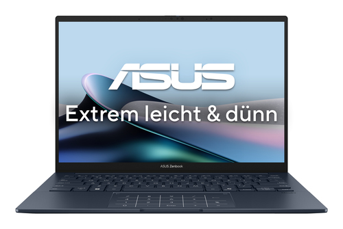 ASUS Zenbook 14 OLED UX3405CA-QL205W Intel Core Ultra 9 285H Ноутбук 35,6 cm (14") Сенсорный экран WUXGA 32 GB LPDDR5x-SDRAM 1 TB Твердотельный накопитель (SSD) Wi-Fi 7 (802.11be) Windows 11 Home Синий QWERTZ Немецкий