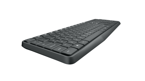 Logitech MK235 Tastatur & Maus - Kabellos, Funk USB, GrauOptische, Kabellos, Funk, USB, Grau - AA, AAA