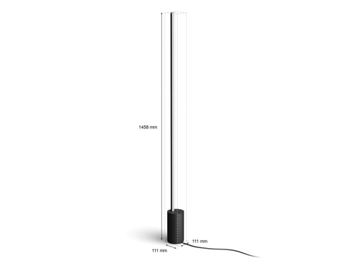 Philips Hue Gradient Signe Lampadaire - Éclairage Blanc et Coloré - Noir – Photo 6 sur 11