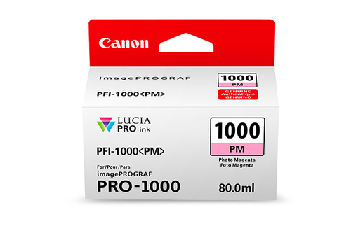 Canon PFI1000PM Photo Magenta Standard Capacity Ink Cartridge 80ml - 0551C001