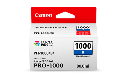 Canon PFI1000B Blue Standard Capacity Ink Cartridge 80ml - 0555C001