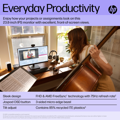 HP V24i G5 FHD Monitor – image 3