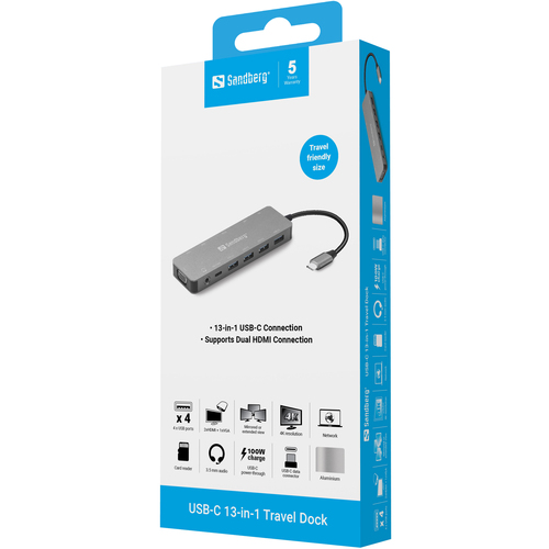 Sandberg USB-C 13-in-1 Travel Dock – image 5