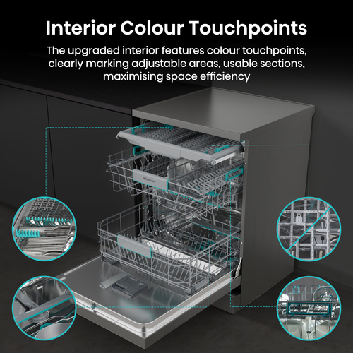 Hisense HS663A90XUK Full Size Dishwasher - Stainless Steel – image 6