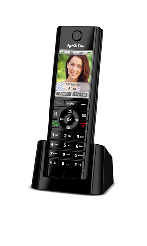 AVM FRITZ!Fon C5 Digitaalse juhtmeta tehnoloogia (DECT) telefon Helistaja ID Must