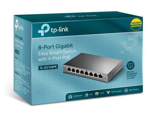 TP-Link TL-SG108PE Managed Network Switch - 8 Port, Silver/Grey - image 5