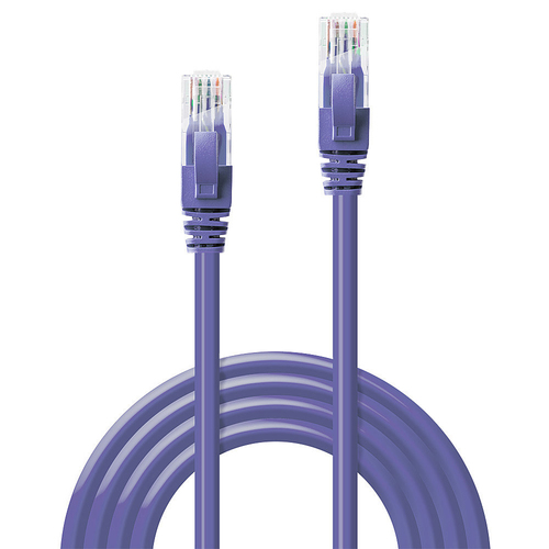 LINDY 3m CAT6 U/UTP Snagless Gigabit Network Cable. Purple, afbeelding 3
