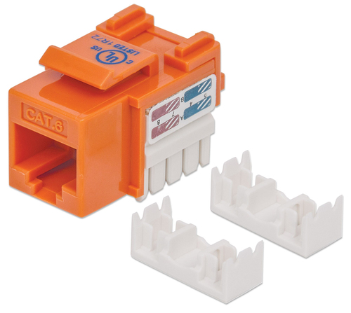 CAT6 ORANGE KEYSTONE JACK UTP