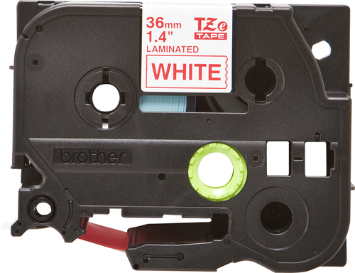Brother P-touch TZe-262 36mm x 8m Red On White Gloss Laminated TZE262 - image 2