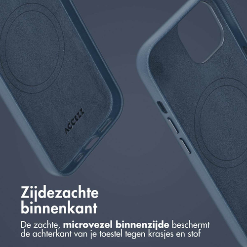 Accezz Leather Bookcase 2-in-1 met MagSafe iPhone 15 - Nightfall Blue, afbeelding 8