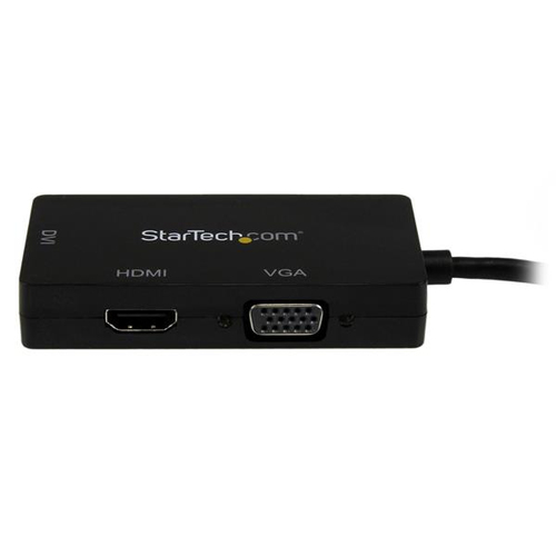 StarTech.com 3 in 1 Mini DisplayPort Adapter - 1080p - Mini DP / Thunderbolt to HDMI / VGA / DVI Splitter for Your Monitor (MDP2VGDVHD) Videoadapter 27cm Sort – billede 3