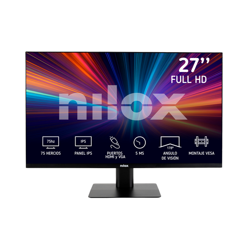 Nilox MONITOR 27" NXM27FHD11 LED IPS FHD 75HZ 16:9 5MS HDMI/VGA-Desprecintado – image 1