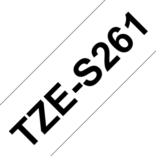 Original Brother TZES261 36mm Strong Adhesive Tape - Black on White - image 1