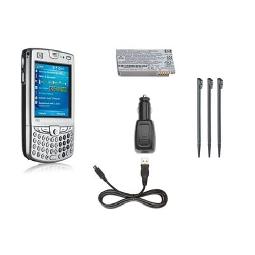 HP iPAQ hw6915 Mobile Messenger plus Battery, Car Charger & Pack of 3 Styluses
