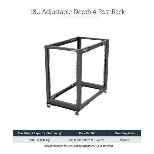 StarTech.com 18U 4-Post Server Rack – image 9