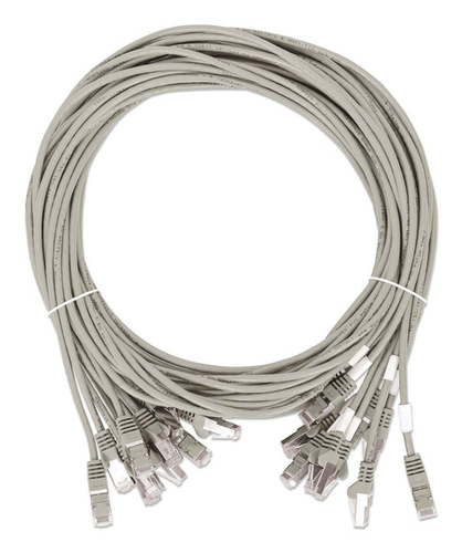 CAT8.1 U/FTP SLIM NETWORK PATCH CABLE, 14 FT., GRAY, 10-PACK