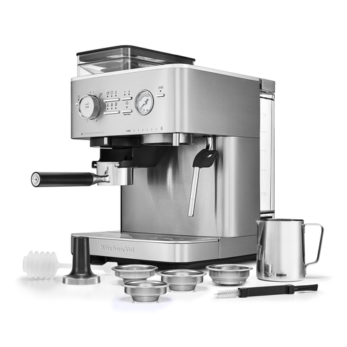 KitchenAid Semi Automatic Espresso Machine with Burr Grinder Stainless Steel - image 7